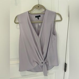 Rag and Bone lavender silk sleeveless blouse.